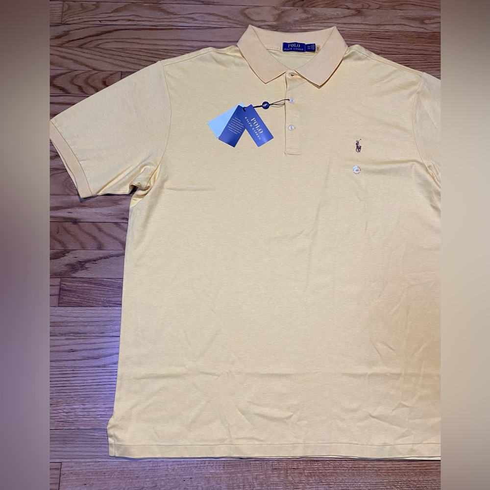 Polo Ralph Lauren Men's Classic Fit Soft Cotton Polo size Big & Tall NEW! yellow - Picture 4 of 5